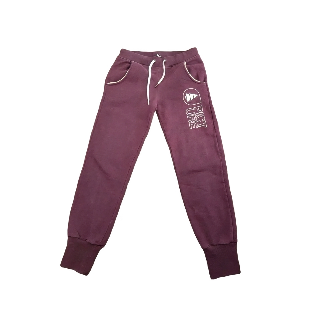 PICTURE Organic Clothing Size S  Maroon Joggers with Logo Print